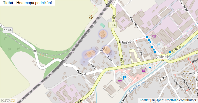 Tichá - mapa podnikání