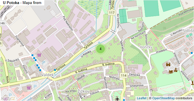 U Potoka - mapa firem