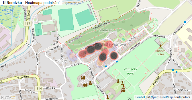 U Remízku - mapa podnikání