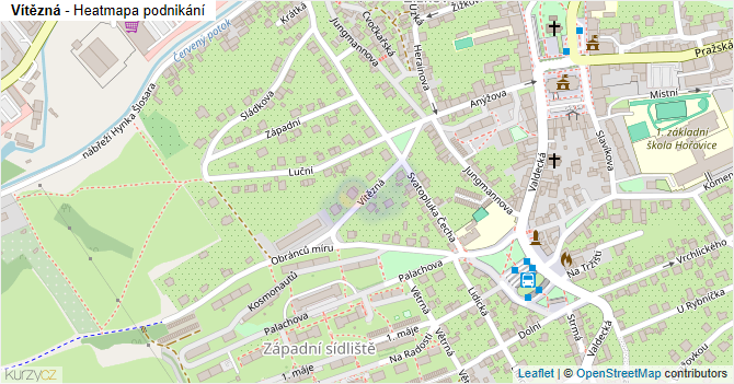 Vítězná - mapa podnikání