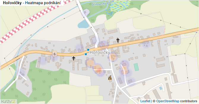 Hořovičky - mapa podnikání