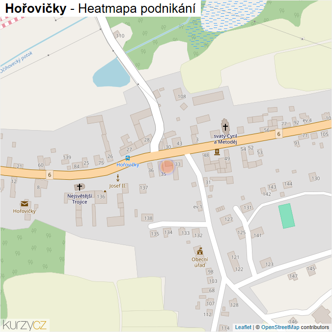 Mapa Hořovičky - Firmy v ulici.