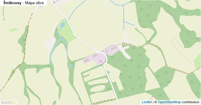 Šmikousy - mapa ulice