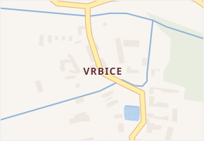 Vrbice v obci Hořovičky - mapa části obce