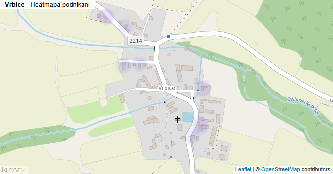 Vrbice - mapa podnikání