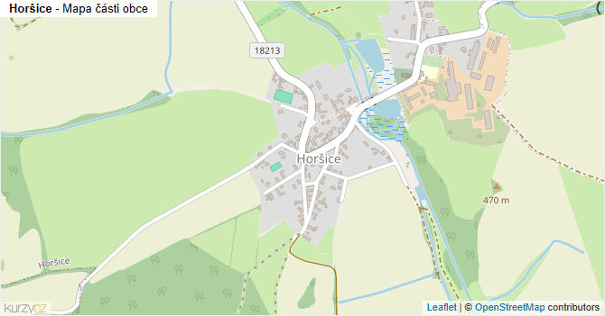 Horšice - mapa části obce