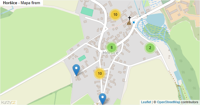 Horšice - mapa firem