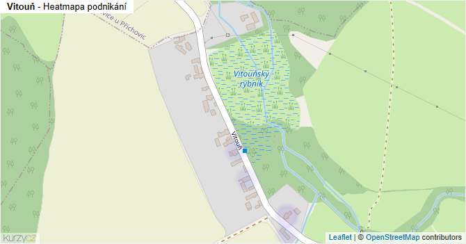 Vitouň - mapa podnikání