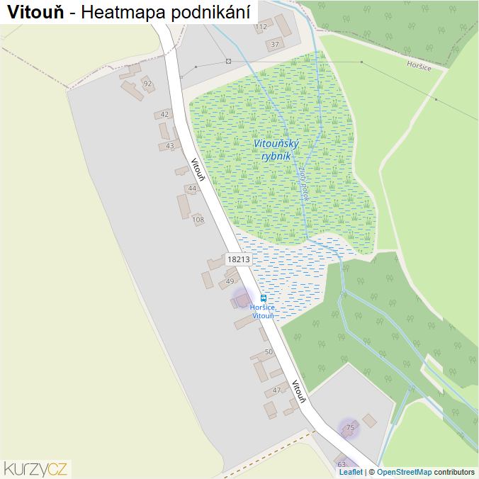 Mapa Vitouň - Firmy v ulici.