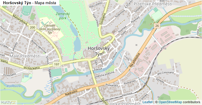 Horšovský Týn - mapa města