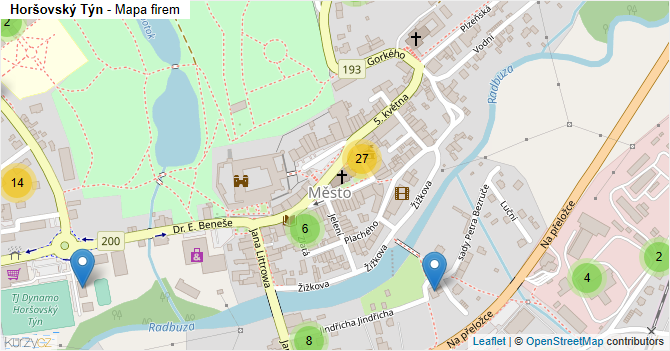 Horšovský Týn - mapa firem