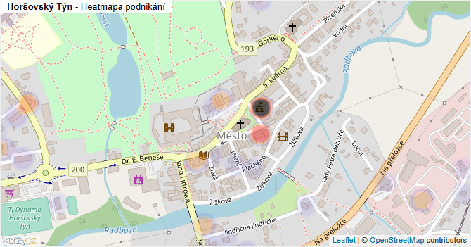 Horšovský Týn - mapa podnikání
