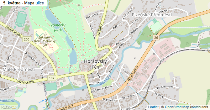 5. května - mapa ulice