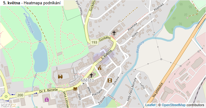 5. května - mapa podnikání