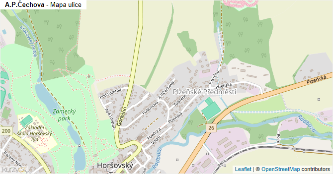 A.P.Čechova - mapa ulice