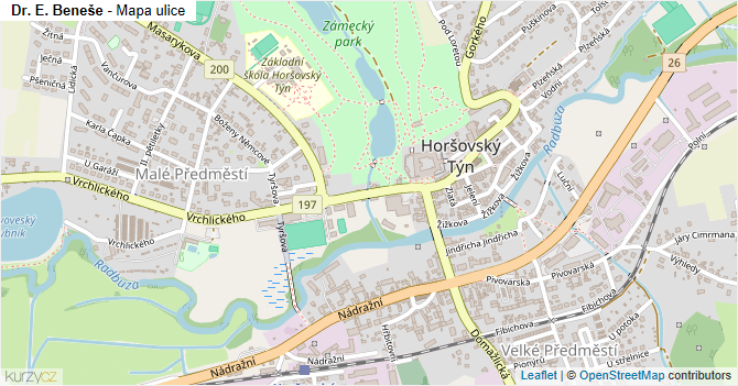 Dr. E. Beneše - mapa ulice
