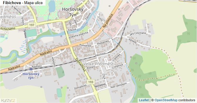 Fibichova - mapa ulice