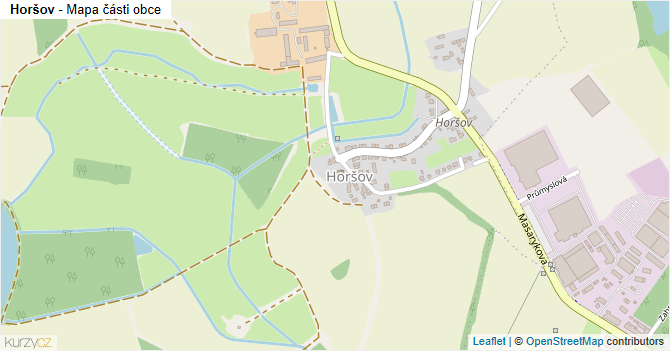 Horšov - mapa části obce