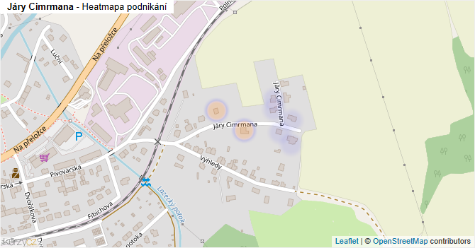 Járy Cimrmana - mapa podnikání