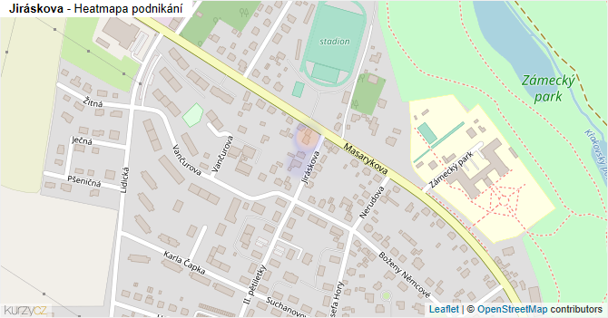 Jiráskova - mapa podnikání