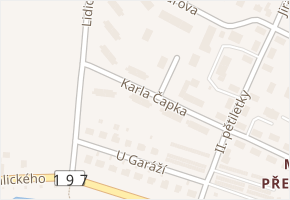 Karla Čapka v obci Horšovský Týn - mapa ulice
