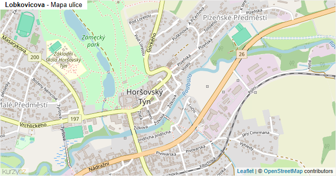 Lobkovicova - mapa ulice