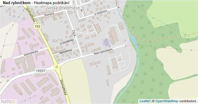 Nad rybníčkem - mapa podnikání