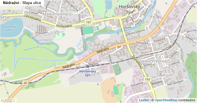 Nádražní - mapa ulice