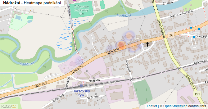 Nádražní - mapa podnikání