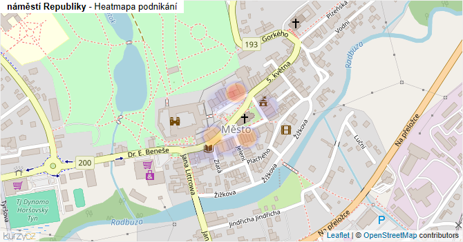 náměstí Republiky - mapa podnikání