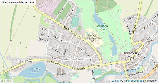 Nerudova - mapa ulice