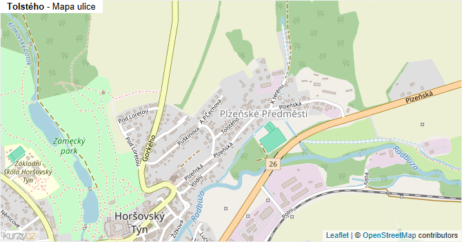 Tolstého - mapa ulice
