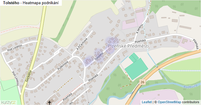Tolstého - mapa podnikání