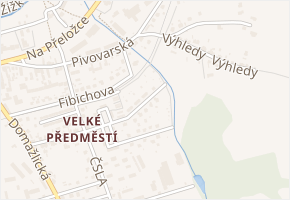 U potoka v obci Horšovský Týn - mapa ulice