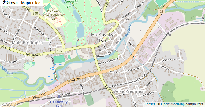 Žižkova - mapa ulice