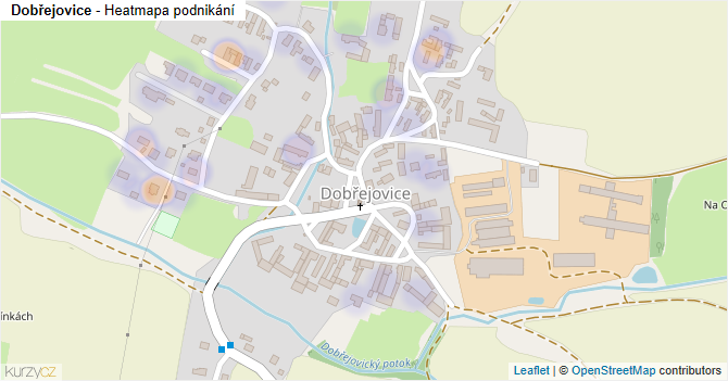 Dobřejovice - mapa podnikání