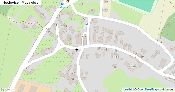 Hoslovice - mapa obce
