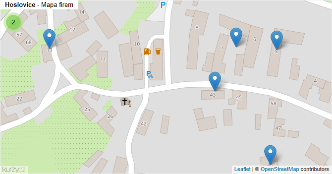Hoslovice - mapa firem