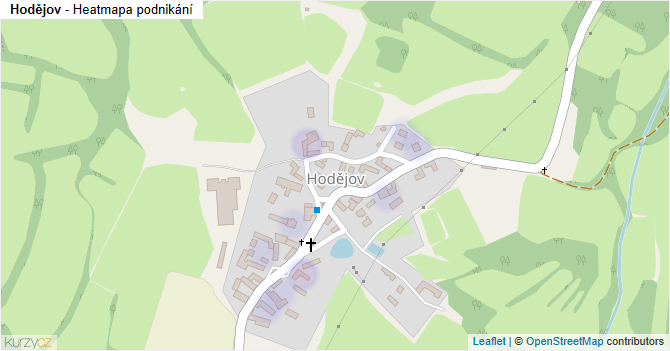Hodějov - mapa podnikání