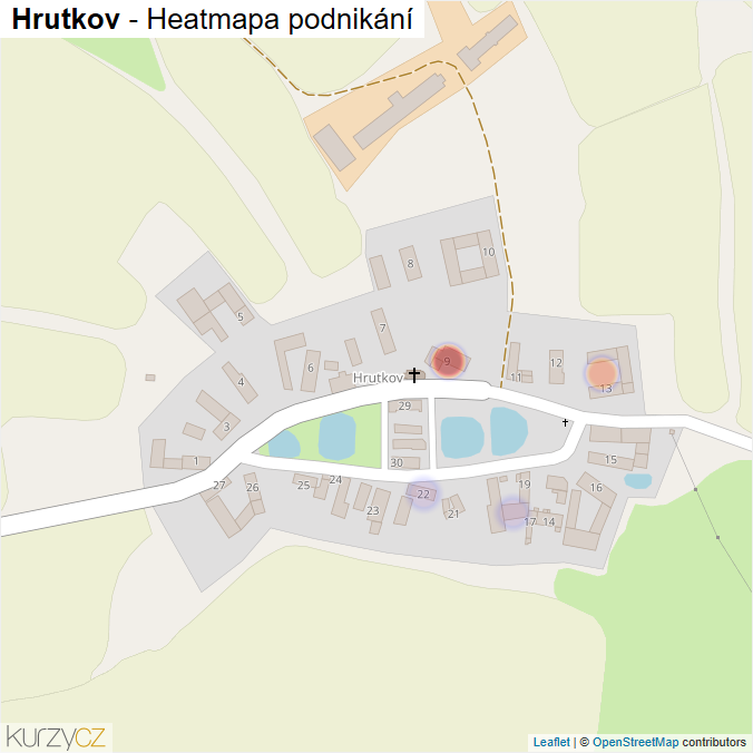 Mapa Hrutkov - Firmy v části obce.