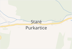Staré Purkartice v obci Hošťálkovy - mapa části obce
