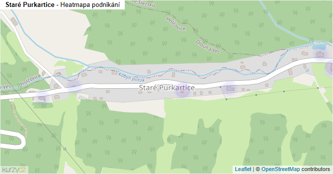 Staré Purkartice - mapa podnikání