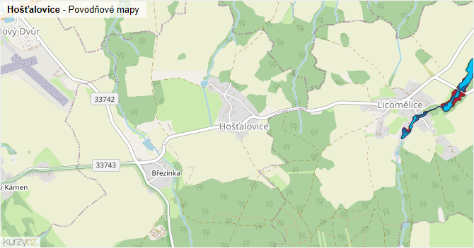 Hošťalovice - mapa podnikání