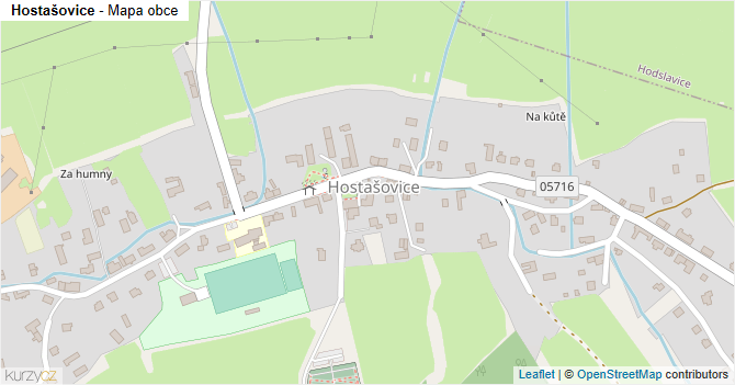 Hostašovice - mapa obce