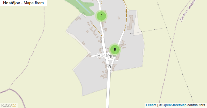 Hostějov - mapa firem