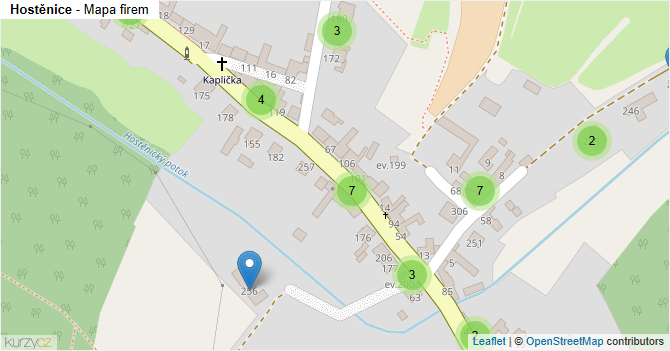 Hostěnice - mapa firem