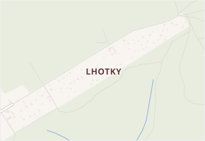 Lhotky v obci Hostěnice - mapa části obce