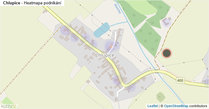 Chlupice - mapa podnikání