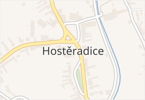 Hostěradice v obci Hostěradice - mapa části obce