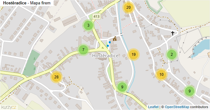 Hostěradice - mapa firem